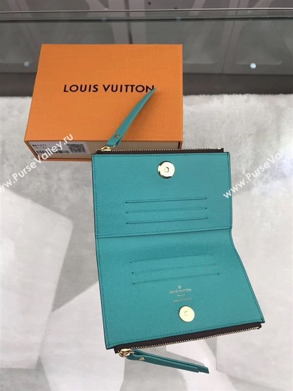 replica M61271 Louis Vuitton LV Adele Wallet Monogram Canvas Purse Bag Teal