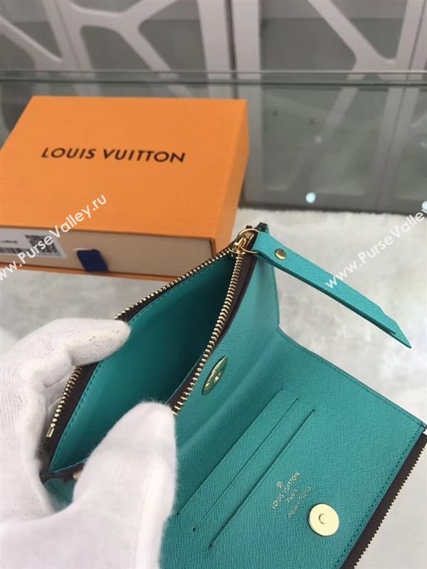 replica M61271 Louis Vuitton LV Adele Wallet Monogram Canvas Purse Bag Teal