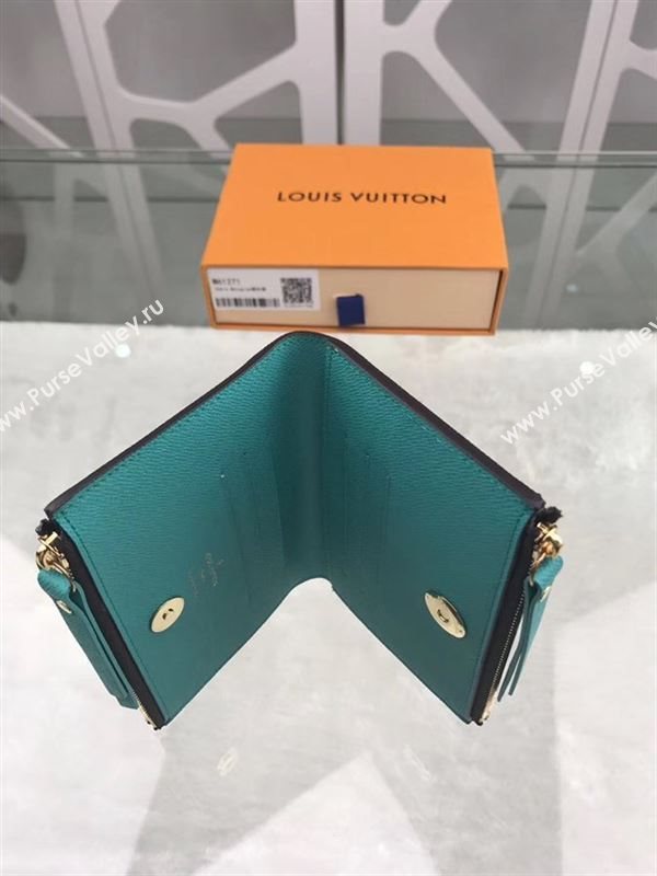 replica M61271 Louis Vuitton LV Adele Wallet Monogram Canvas Purse Bag Teal