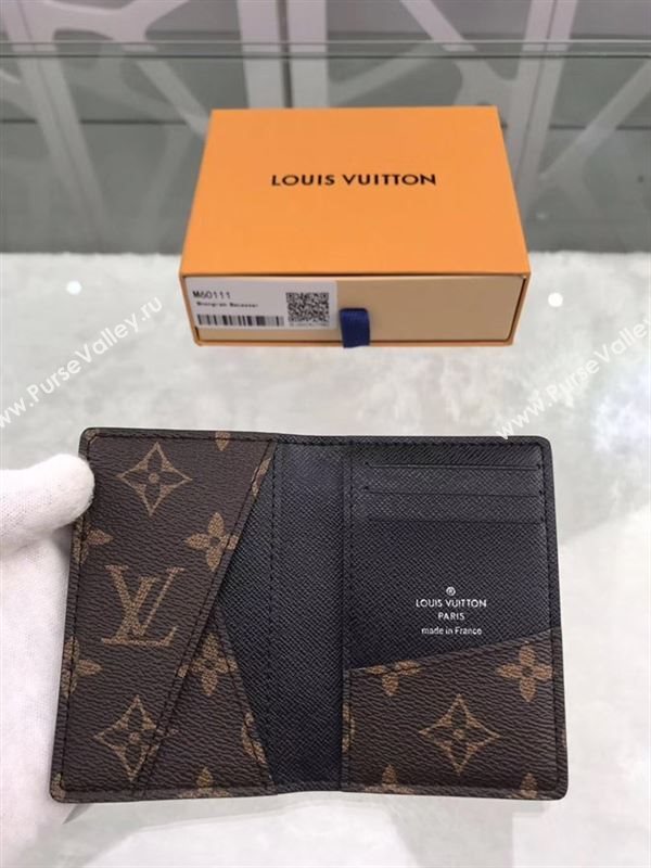 replica M60111 Louis Vuitton LV Pocket Organizer Wallet Monogram Canvas Purse Bag 