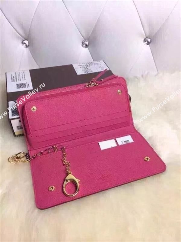 replica Louis Vuitton LV Double Zippy Wallet Monogram Purse Bag Black M93754