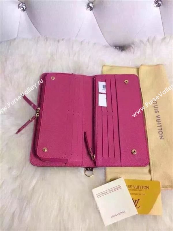 replica Louis Vuitton LV Double Zippy Wallet Monogram Purse Bag Black M93754