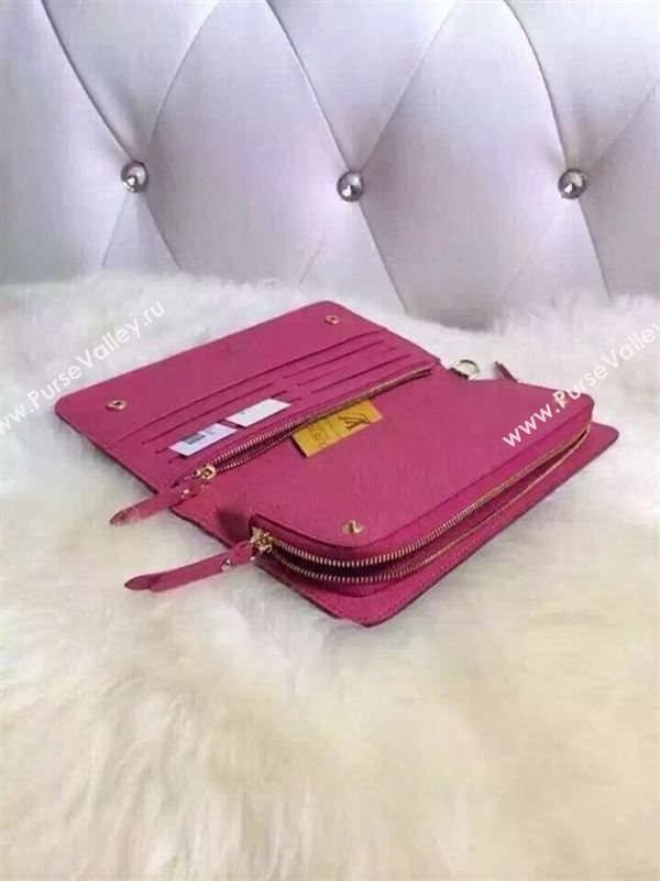replica Louis Vuitton LV Double Zippy Wallet Monogram Purse Bag Black M93754