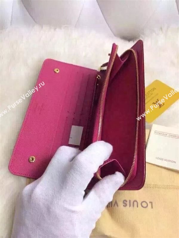 replica Louis Vuitton LV Double Zippy Wallet Monogram Purse Bag Black M93754