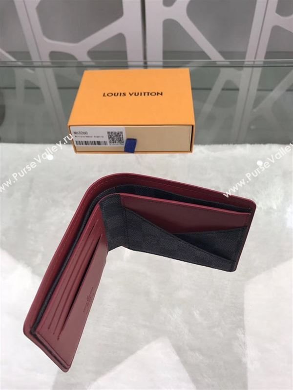 replica Louis Vuitton LV Multiple Wallet Damier Canvas Purse Bag Wine N63260
