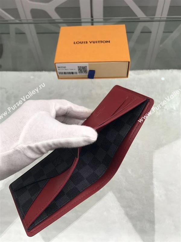 replica Louis Vuitton LV Multiple Wallet Damier Canvas Purse Bag Wine N63260