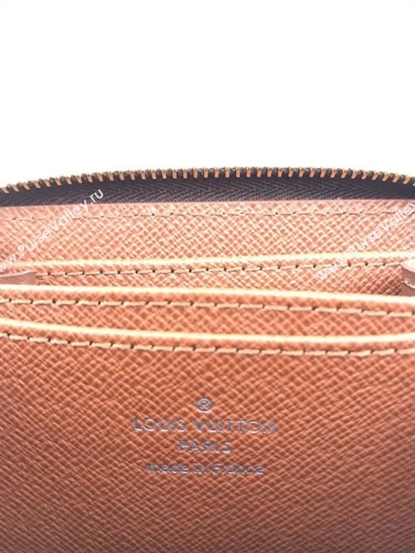 replica Louis Vuitton LV Monogram Zippy Coin Purse Wallet Bag Brown M60067