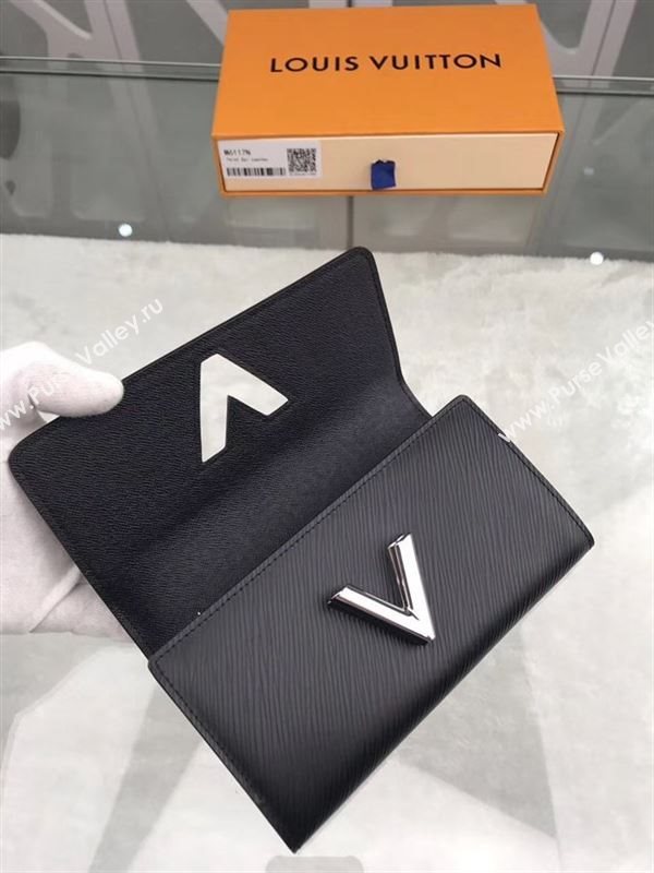 replica Louis Vuitton LV Twist Wallet Clutch Epi Leather Purse Bag Black M61178
