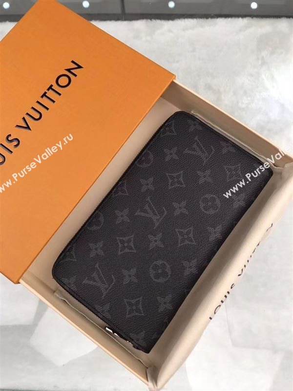 replica M60002 Louis Vuitton LV Zippy Organizer Wallet Monogram Canvas Purse Bag Gray 