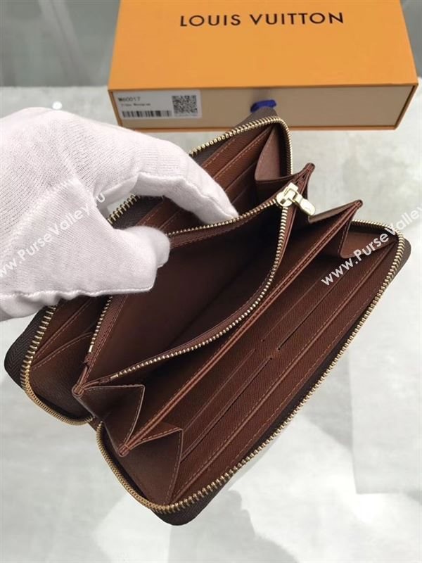 replica M42616 Louis Vuitton LV Zippy Wallet Monogram Canvas Purse Bag Brown