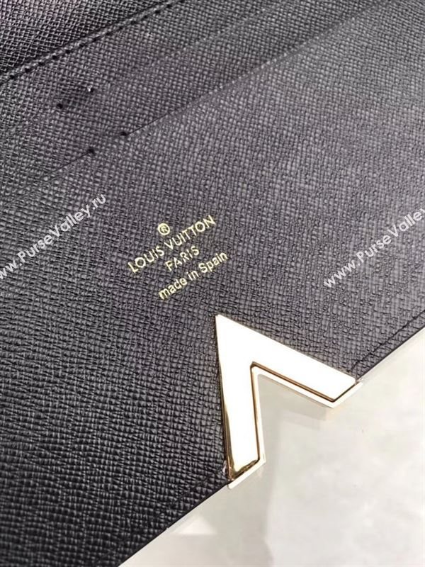 replica M56175 Louis Vuitton LV Kimono Wallet Monogram Canvas Leather Purse Bag Black