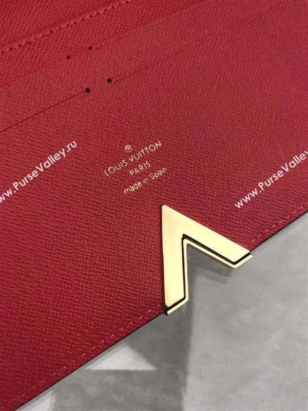 replica M56174 Louis Vuitton LV Kimono Wallet Monogram Canvas Leather Purse Bag Red