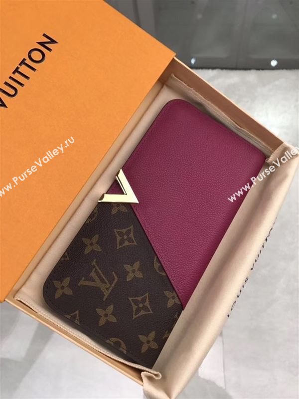 replica M56175 Louis Vuitton LV Kimono Wallet Monogram Canvas Leather Purse Bag Purple