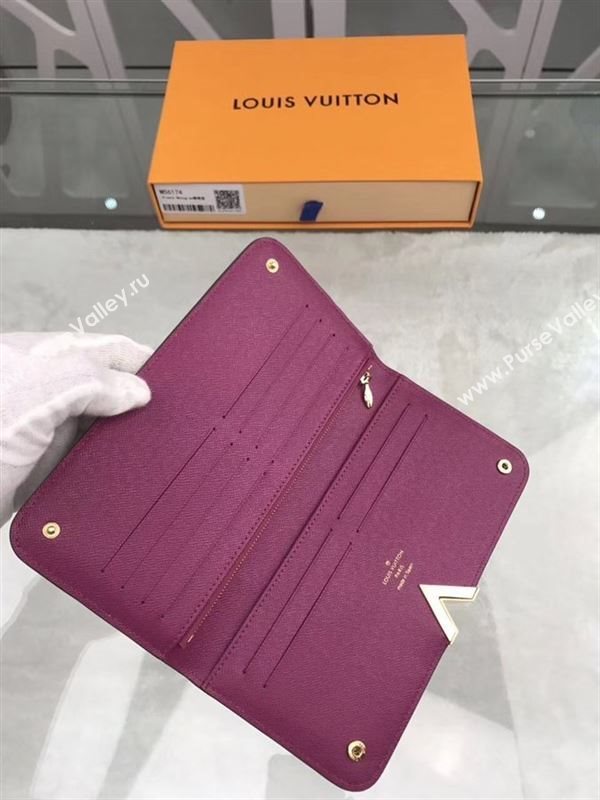 replica M56175 Louis Vuitton LV Kimono Wallet Monogram Canvas Leather Purse Bag Purple