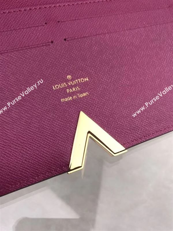 replica M56175 Louis Vuitton LV Kimono Wallet Monogram Canvas Leather Purse Bag Purple