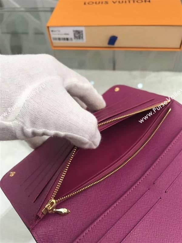 replica M56175 Louis Vuitton LV Kimono Wallet Monogram Canvas Leather Purse Bag Purple