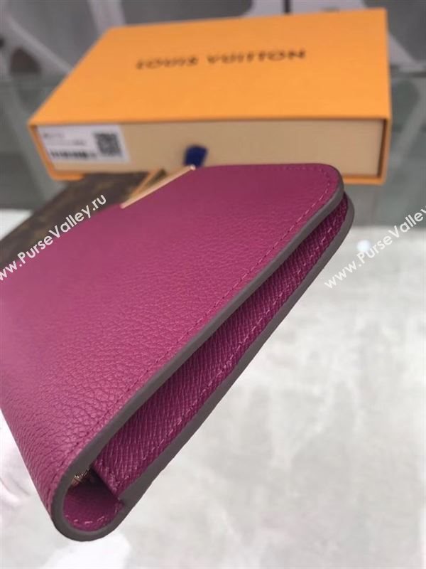 replica M56175 Louis Vuitton LV Kimono Wallet Monogram Canvas Leather Purse Bag Purple