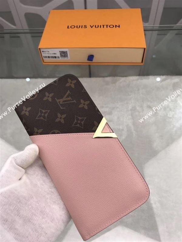 replica M56175 Louis Vuitton LV Kimono Wallet Monogram Canvas Leather Purse Bag Pink