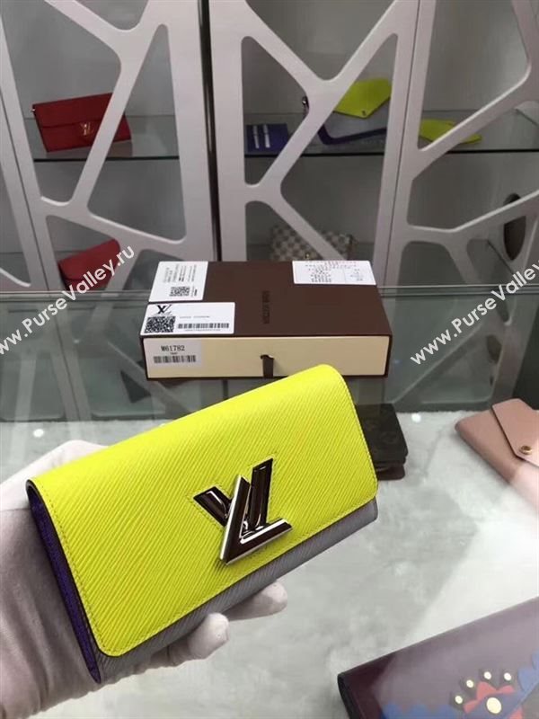 replica M61782 Louis Vuitton LV Twist Wallet Epi Leather Purse Bag Yellow