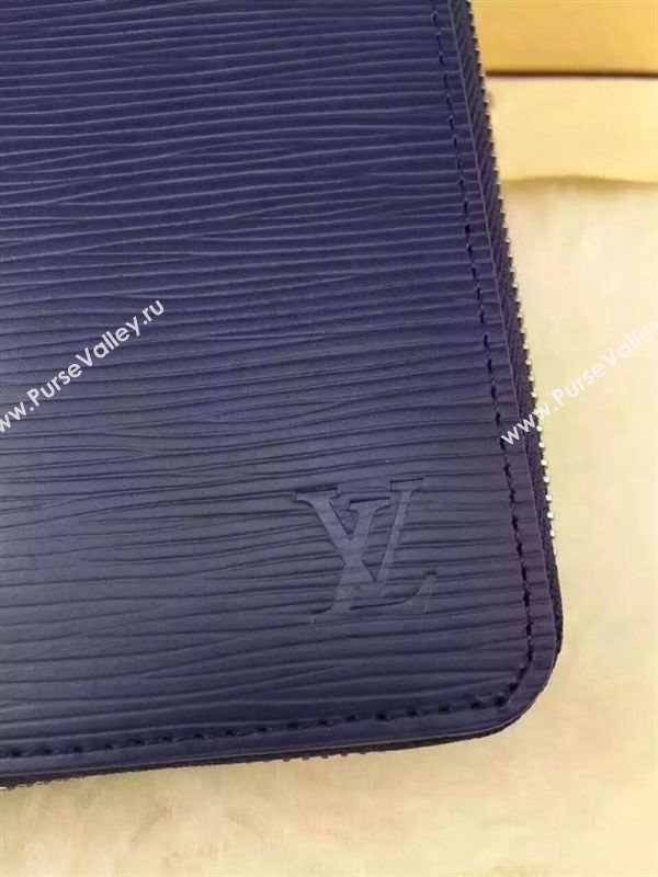 replica M60964 Louis Vuitton LV Zippy Wallet Vertical Epi Leather Purse Bag Navy