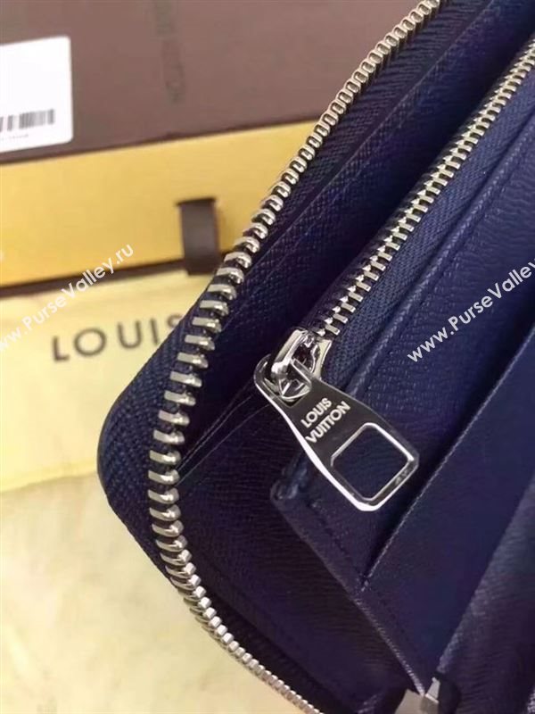 replica M60964 Louis Vuitton LV Zippy Wallet Vertical Epi Leather Purse Bag Navy