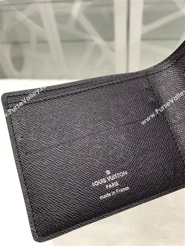 replica M30952 Louis Vuitton LV Multiple Wallet Real Leather Purse Bag Black
