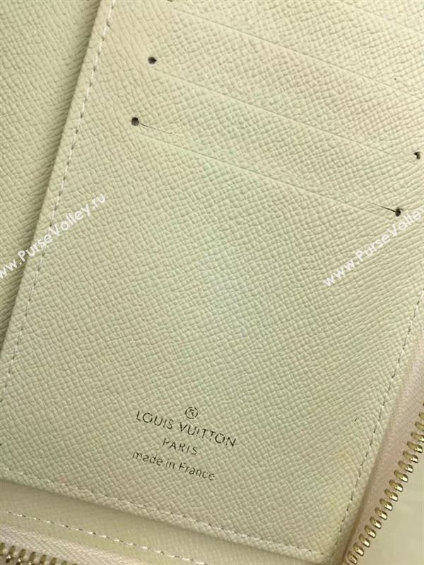 replica N63095 Louis Vuitton LV Zippy Wallet Vertical Damier Canvas Purse Bag White