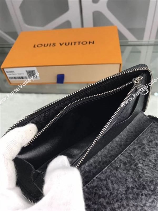 replica N63095 Louis Vuitton LV Zippy Wallet Vertical Damier Canvas Purse Bag Gray