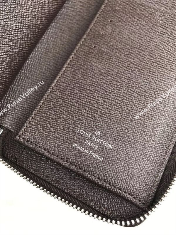 replica N61207 Louis Vuitton LV Zippy Wallet Vertical Damier Canvas Purse Bag Coffee