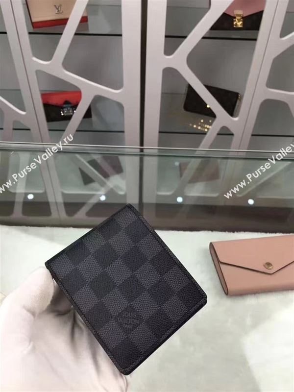 replica N63261 Louis Vuitton LV Slender Wallet Damier Canvas Purse Bag Gray