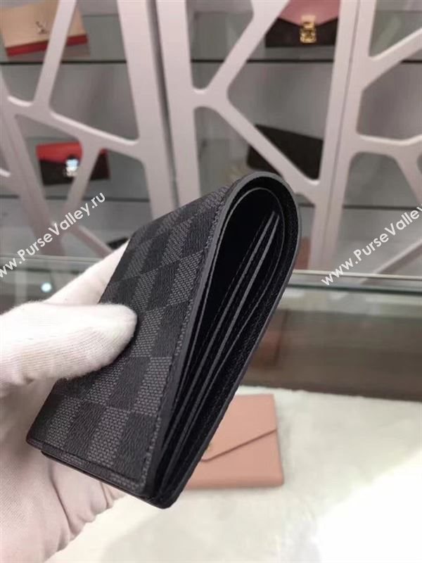 replica N63261 Louis Vuitton LV Slender Wallet Damier Canvas Purse Bag Gray