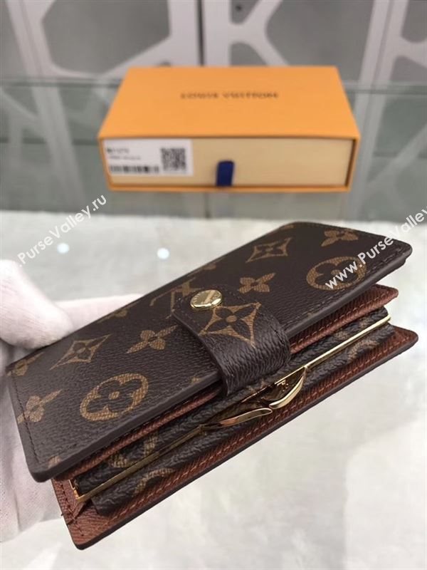 replica Louis Vuitton LV French Wallet Monogram Canvas Purse Bag Brown M61674