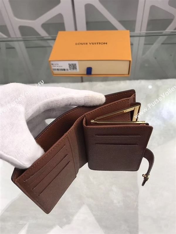 replica Louis Vuitton LV French Wallet Monogram Canvas Purse Bag Brown M61674