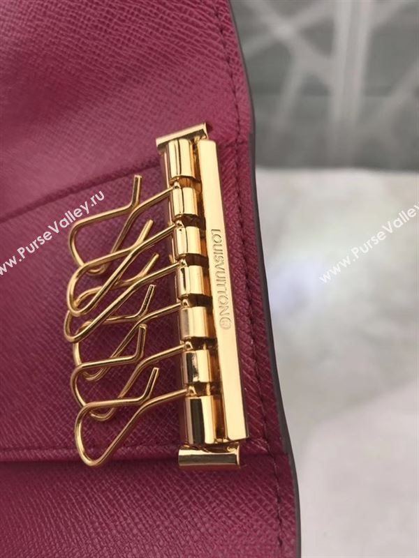 replica Louis Vuitton LV 6 Key Holder Wallet Monogram Purse Bag Maroon M60701