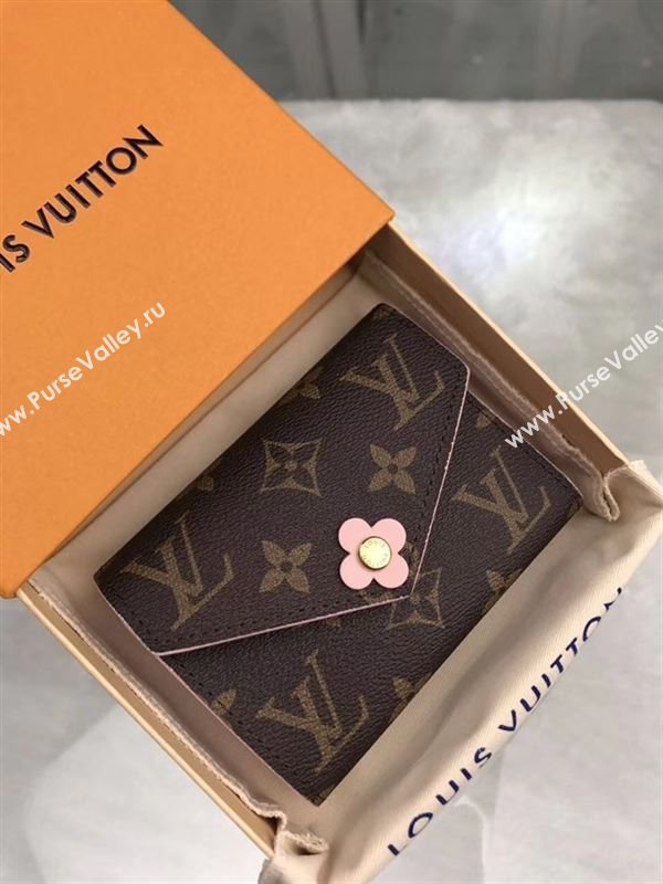 replica Louis Vuitton LV Victorine Flower Wallet Monogram Canvas Purse Bag M64203