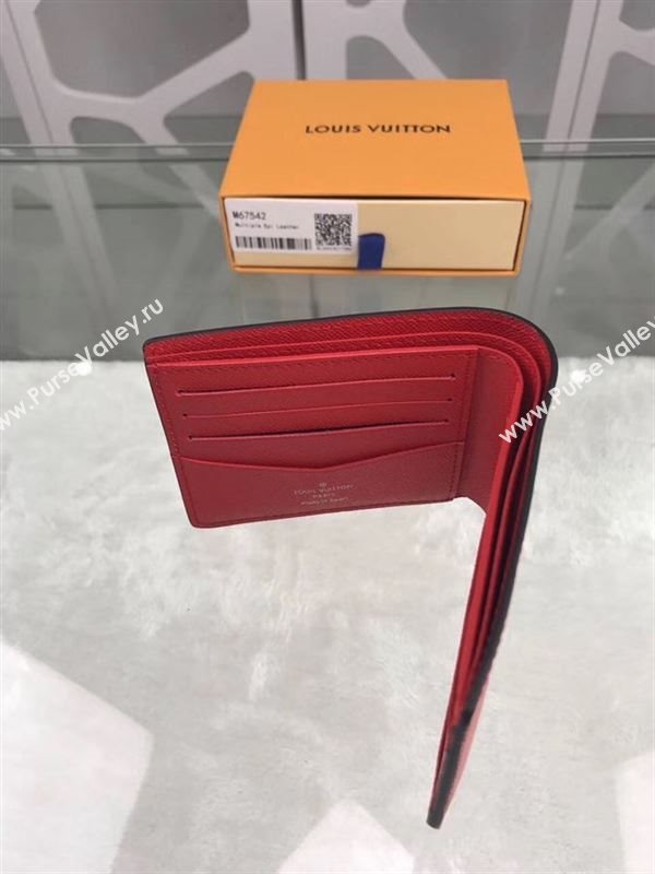 replica Louis Vuitton LV Supreme Multiple Wallet Epi Leather Purse Bag Red M67542