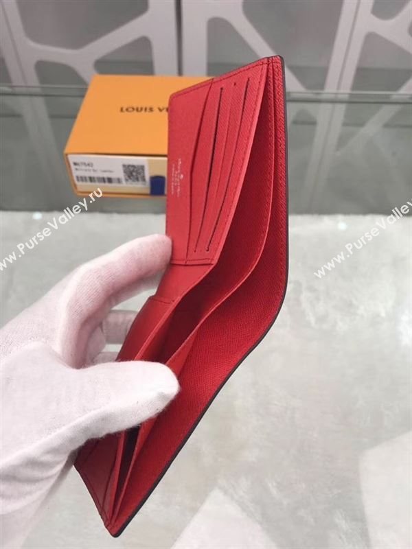 replica Louis Vuitton LV Supreme Multiple Wallet Epi Leather Purse Bag Red M67542