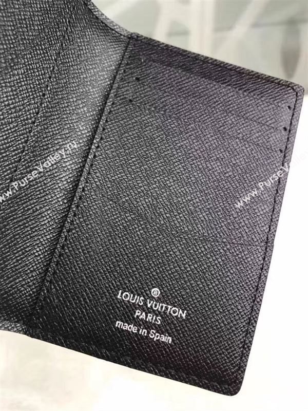 replica Louis Vuitton LV Supreme Pocket Organizer Wallet Epi Leather Purse Bag Black M60642