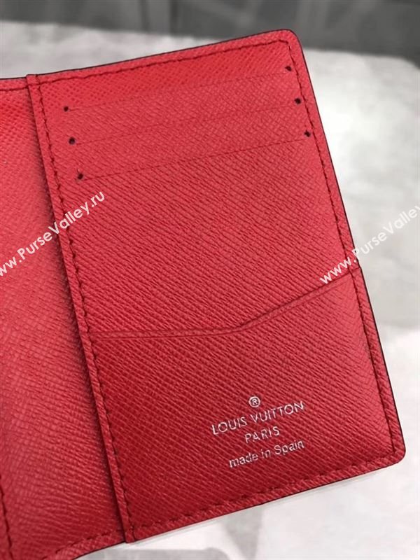 replica Louis Vuitton LV Supreme Pocket Organizer Wallet Epi Leather Purse Bag Red M61822