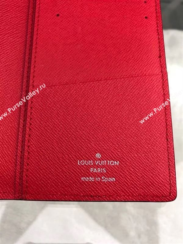 replica Louis Vuitton LV Supreme Brazza Wallet Epi Leather Purse Bag Red M61817