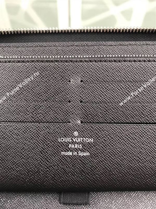 replica Louis Vuitton LV Supreme Zippy Organizer Wallet Epi Leather Purse Bag Black M60632