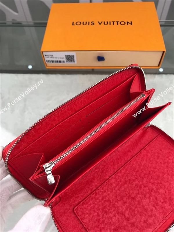 replica Louis Vuitton LV Supreme Zippy Organizer Wallet Epi Leather Purse Bag Red M42705