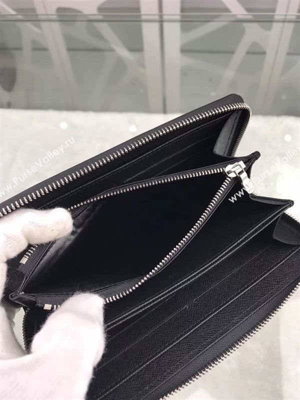 replica Louis Vuitton LV Supreme Zippy Wallet Epi Leather Purse Bag Black M60072
