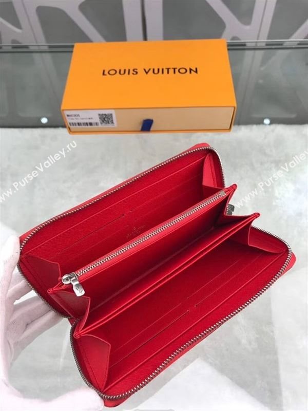 replica Louis Vuitton LV Supreme Zippy Wallet Epi Leather Purse Bag Red M60305