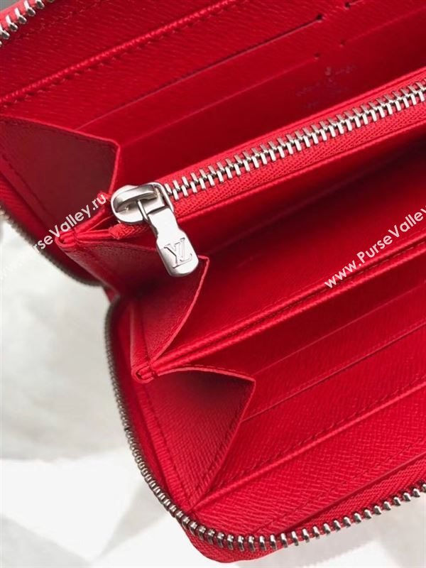 replica Louis Vuitton LV Supreme Zippy Wallet Epi Leather Purse Bag Red M60305