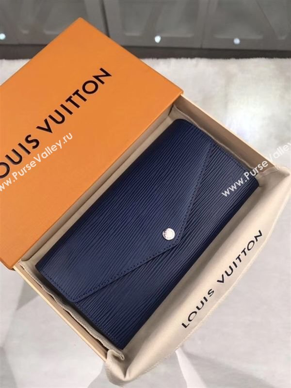 replica Louis Vuitton LV Sarah Wallet Epi Leather Purse Bag Navy M60585
