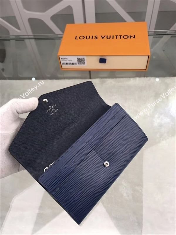 replica Louis Vuitton LV Sarah Wallet Epi Leather Purse Bag Navy M60585