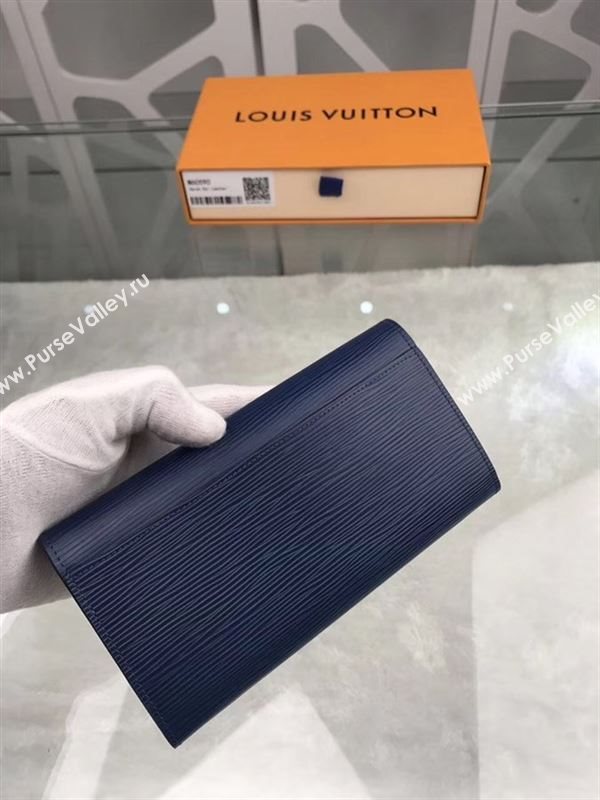 replica Louis Vuitton LV Sarah Wallet Epi Leather Purse Bag Navy M60585
