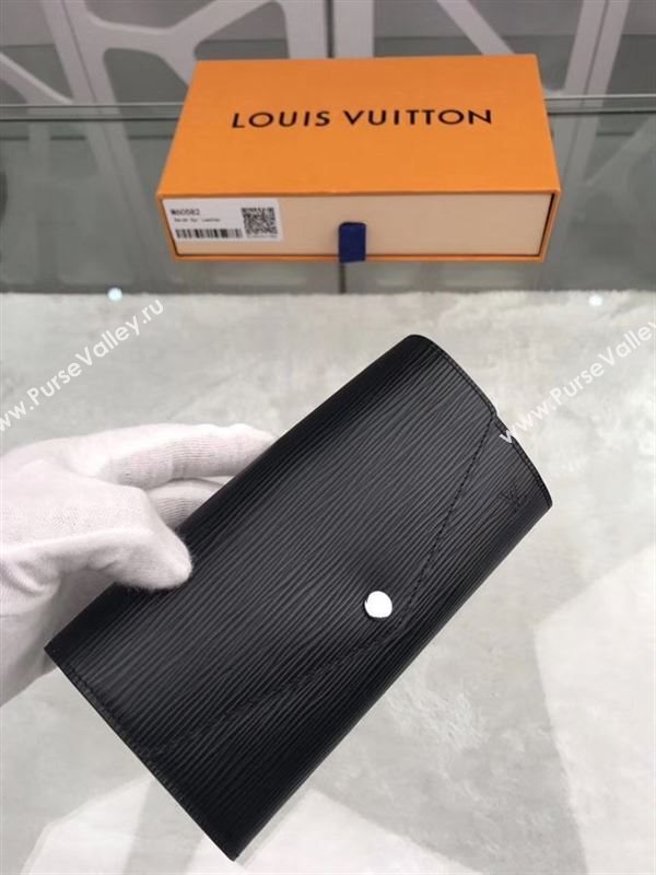 replica Louis Vuitton LV Sarah Wallet Epi Leather Purse Bag Black M60582