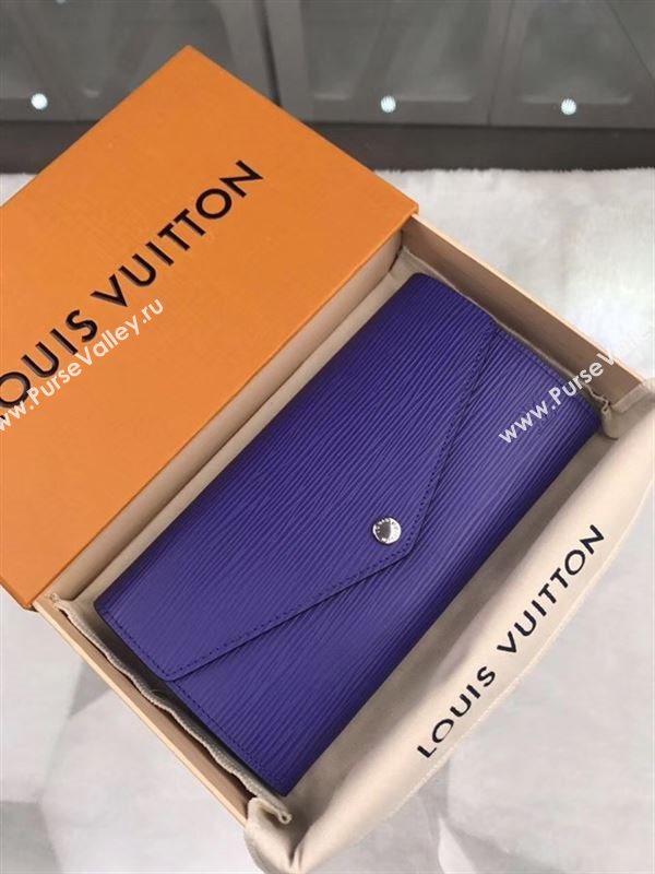 replica Louis Vuitton LV Sarah Wallet Epi Leather Purse Bag Blue M60581